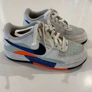 Nike Air Sneakers with Navy and Orange Highlights